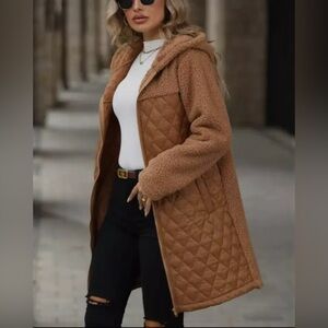 NWT - Espresso - Hooded Coat